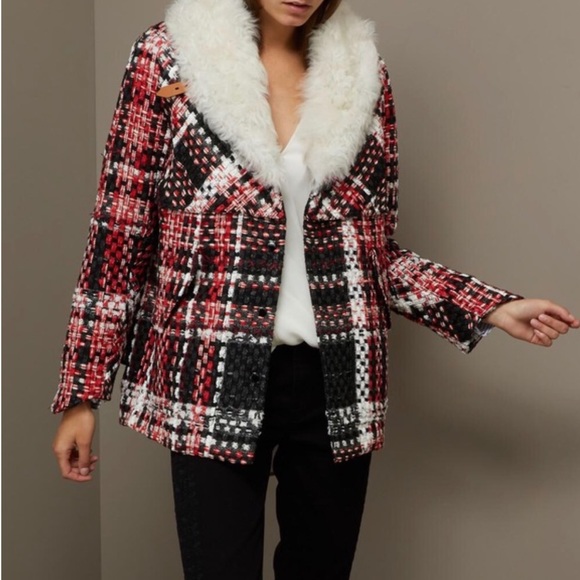 RAG & BONE
Antoine Weave Lamb Shearling-Trimmed Plaid Jacket - Picture 1 of 17